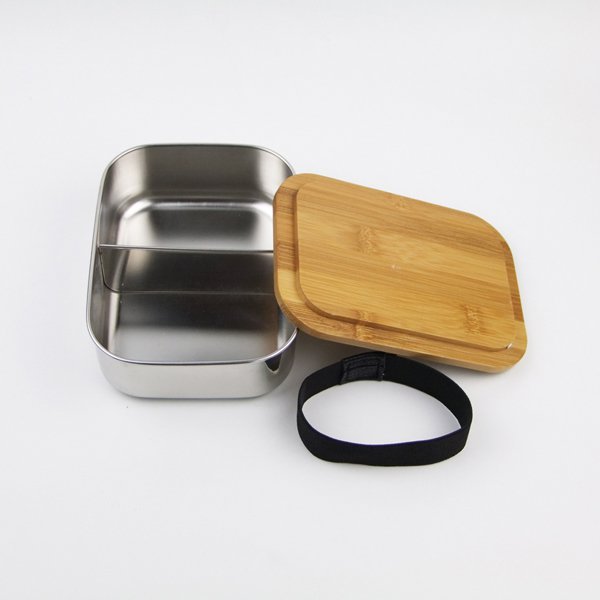 單層兩格木製餐盒-304不鏽鋼餐盒_4